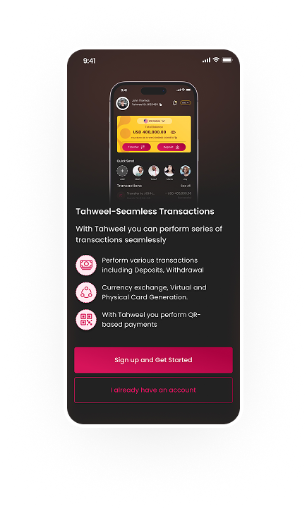 Tahweel app screenshot 2